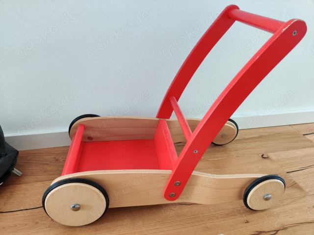 Puppenkinderwagen aus Holz - 1