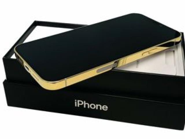 24 Karat Gold Plated Apple iPhone Pro Max -256GB-Ohne Simlock UPE 2543  PayPal Echtheitszertiifikat - 1